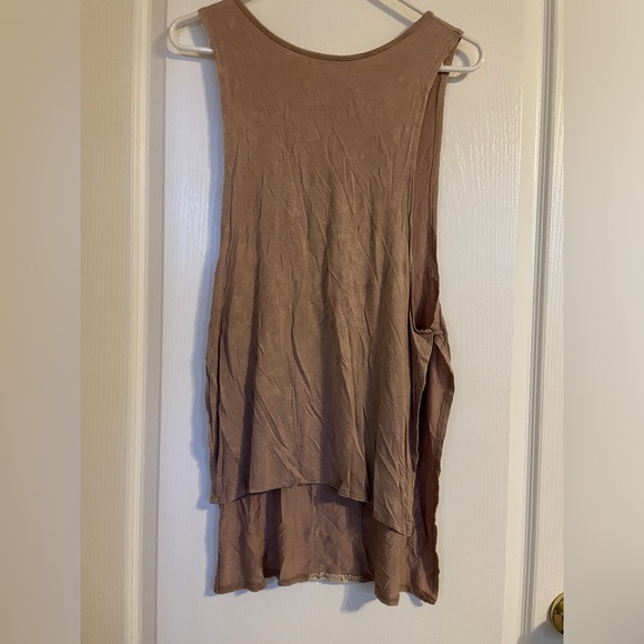 NWOT POL Sleeveless Lace Back Tunic Tank Blouse S Boho Chic Style# YE12 - Picture 1 of 6
